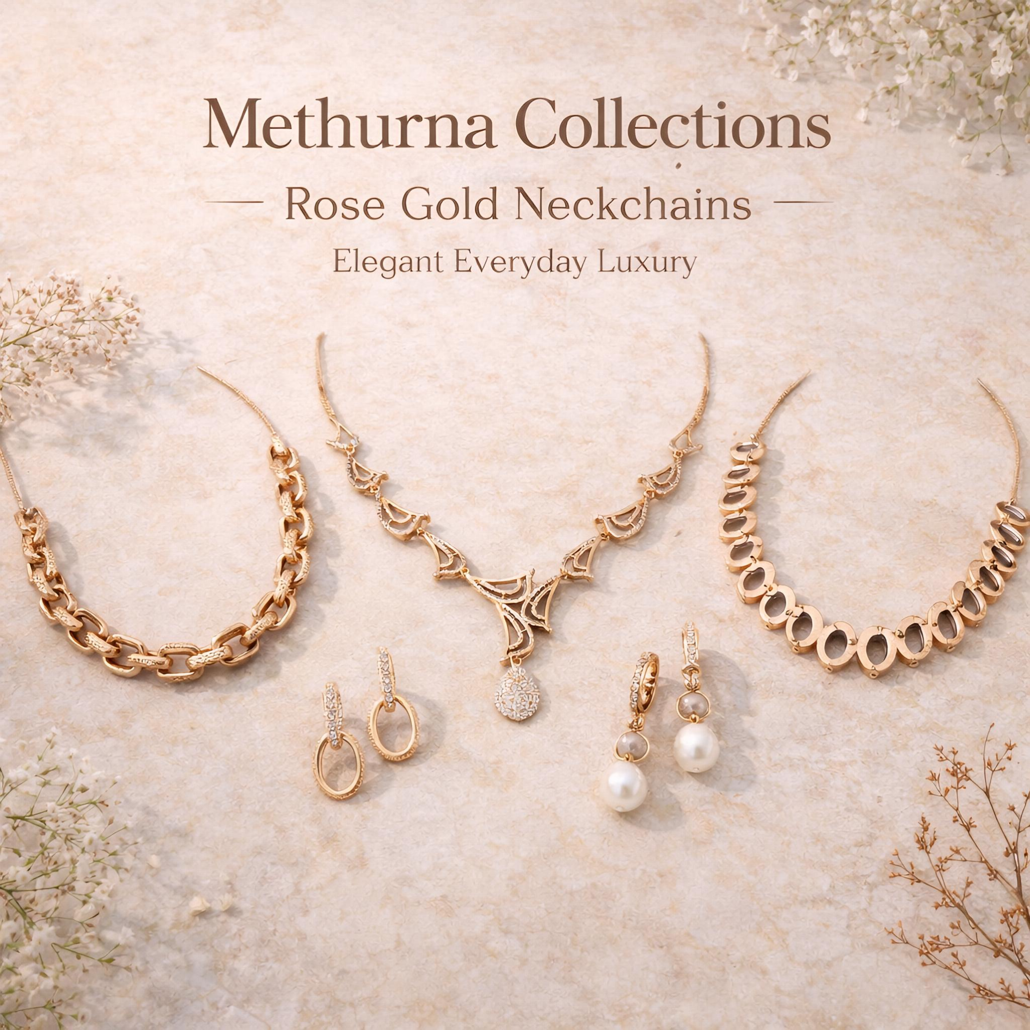 Rose Gold Necklace set