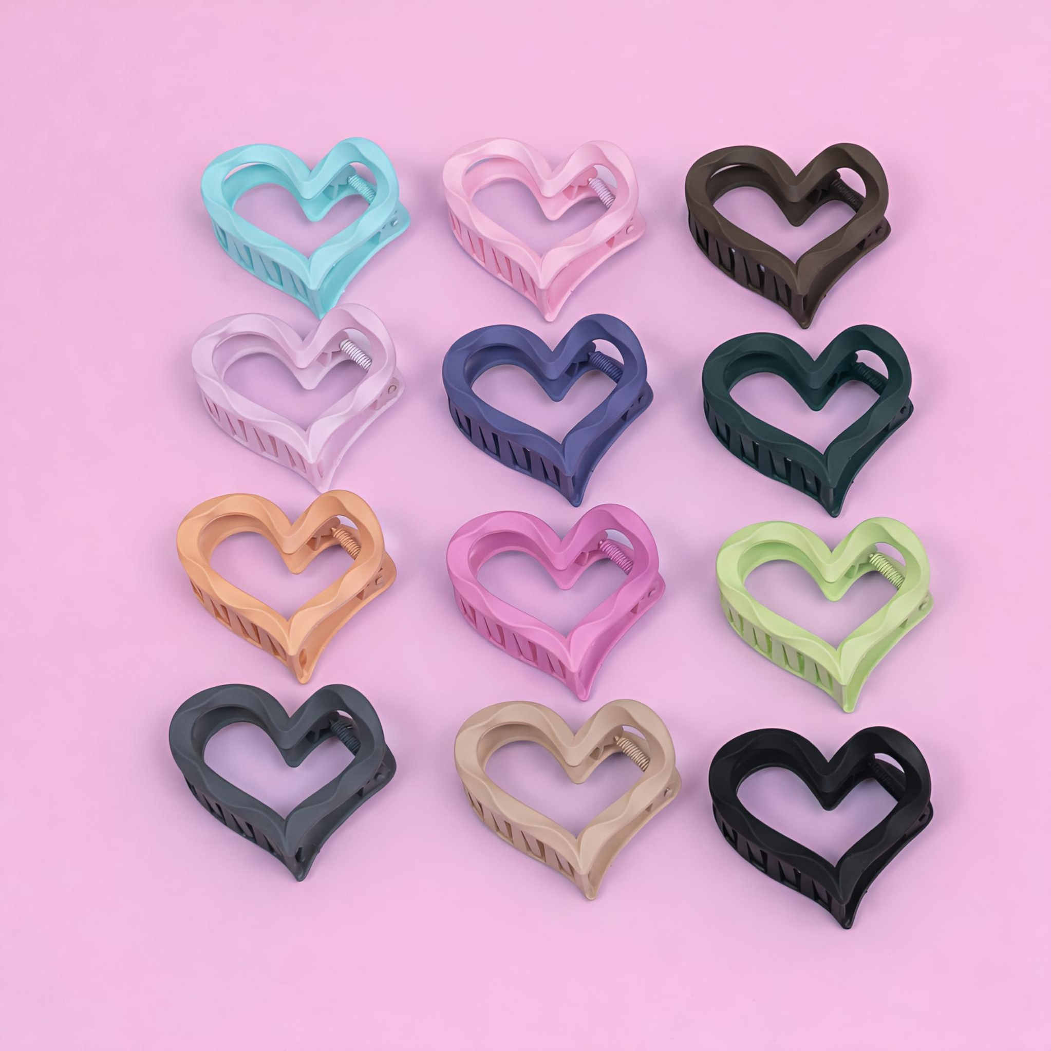 Matte Heart Hair Claw