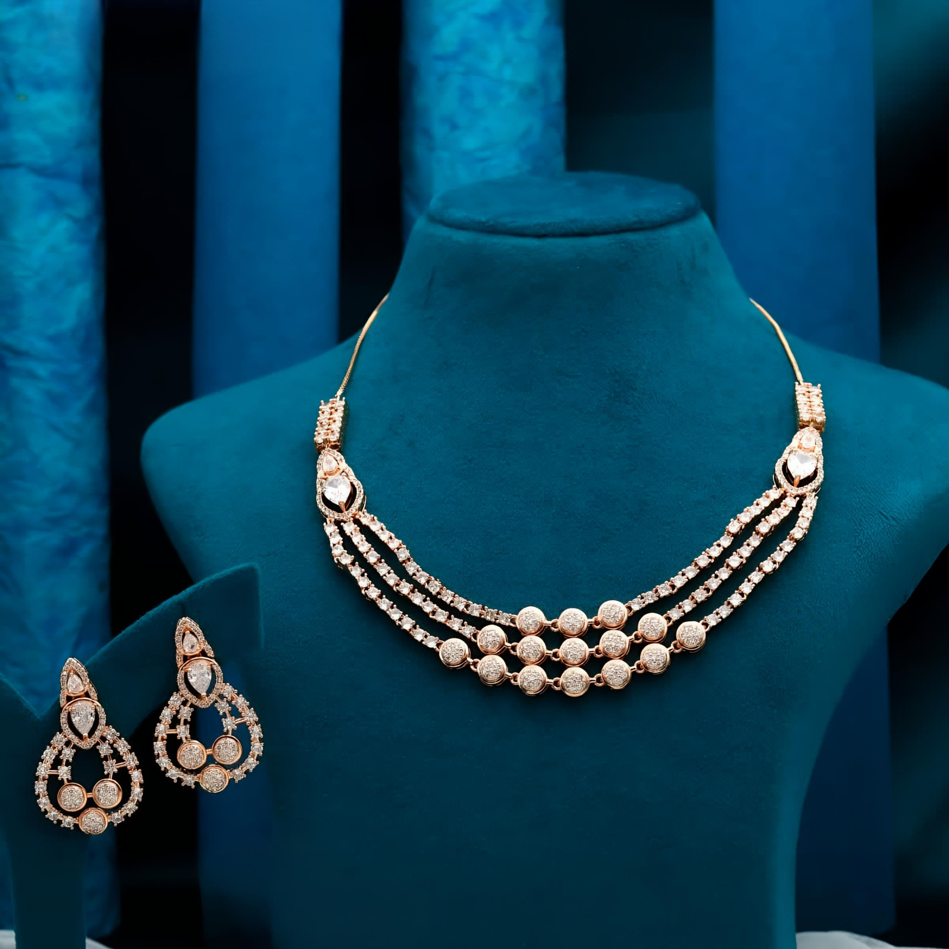 Rose Gold Necklace set