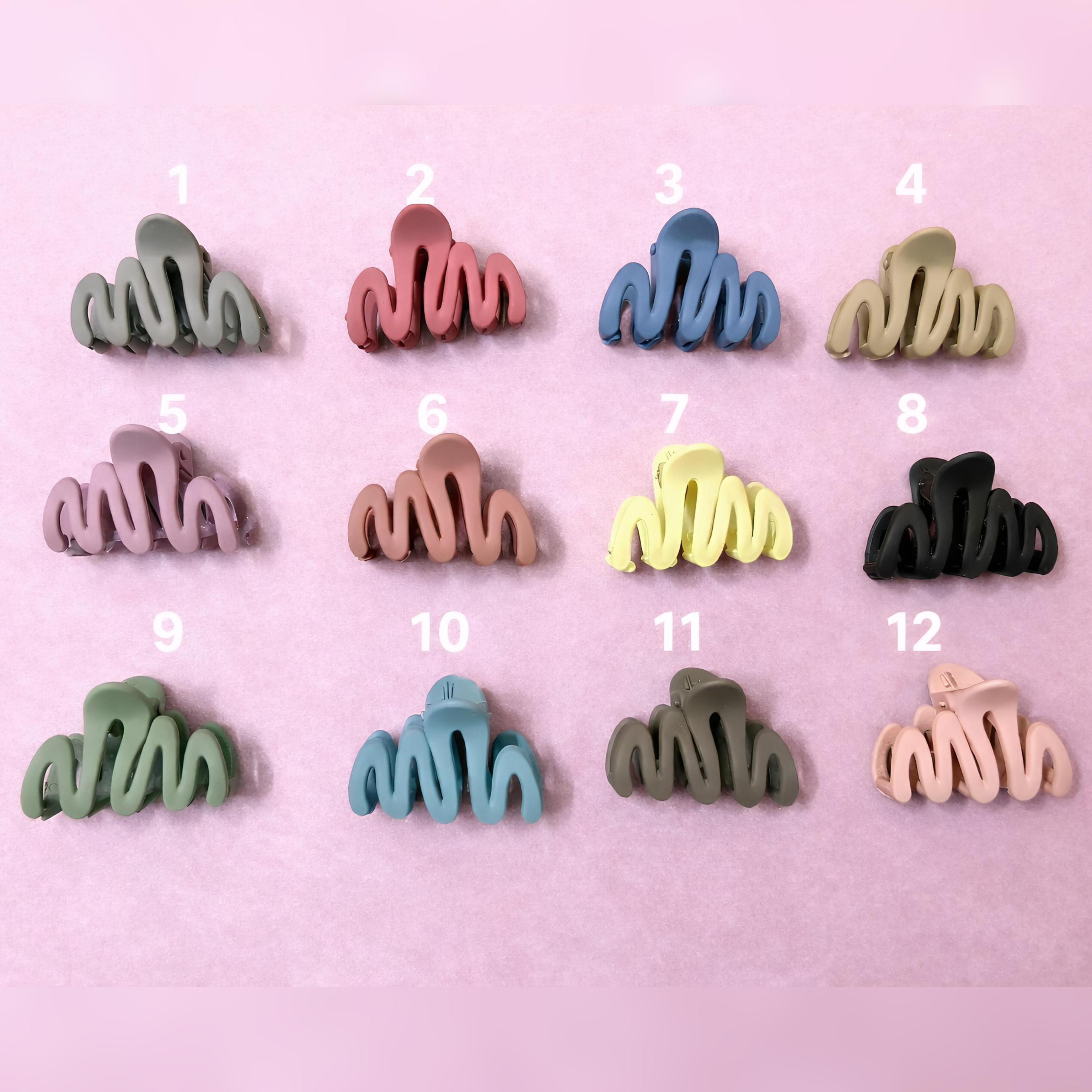 Matte Wave Hair Claw Clip
