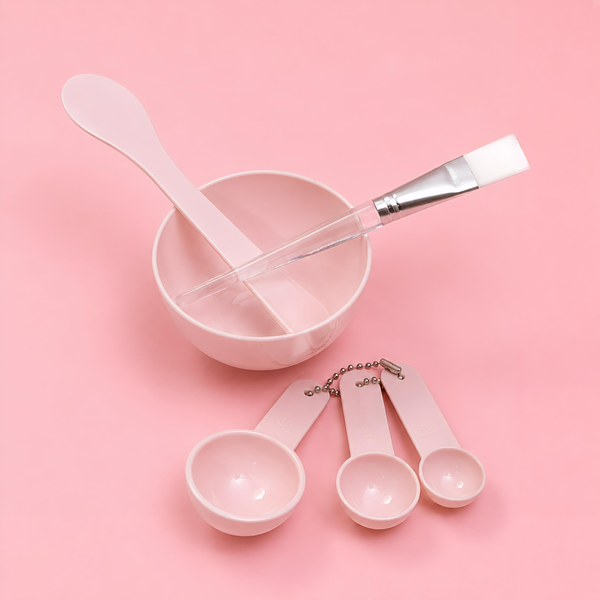 Face Mask Mixing Tool with Spoon and Brush (12 Sets)