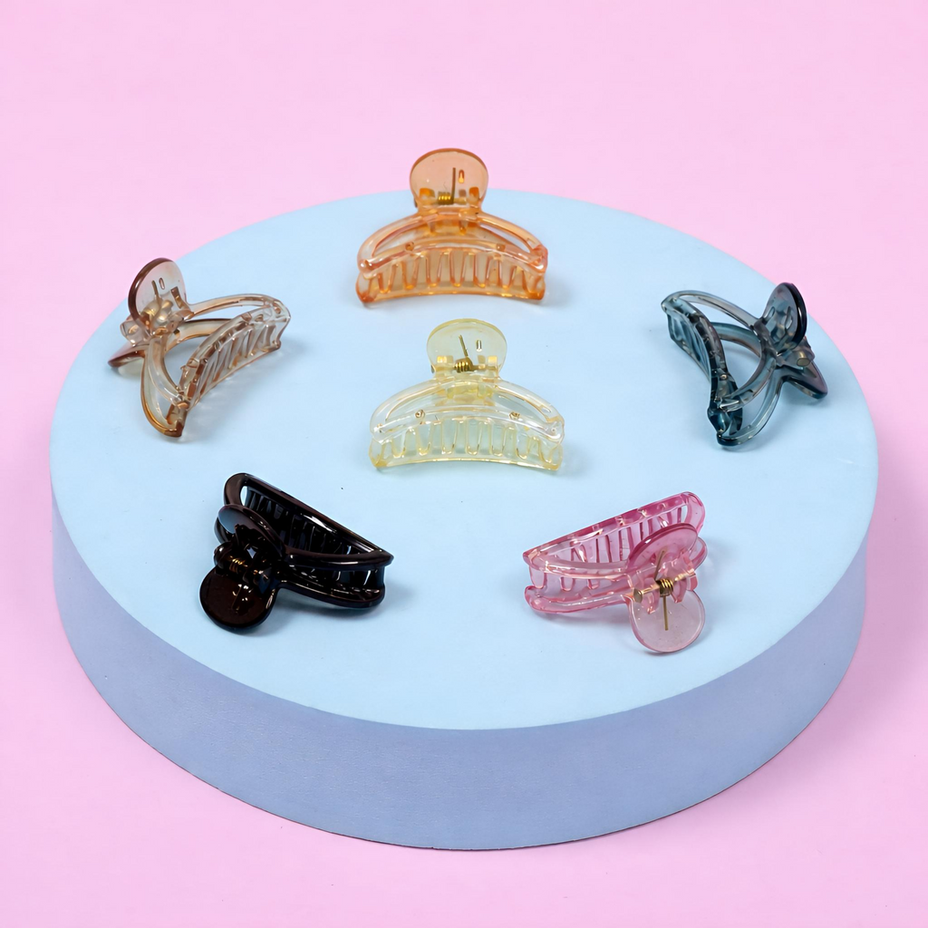 Mini Transparent Hair Claw Clip Set