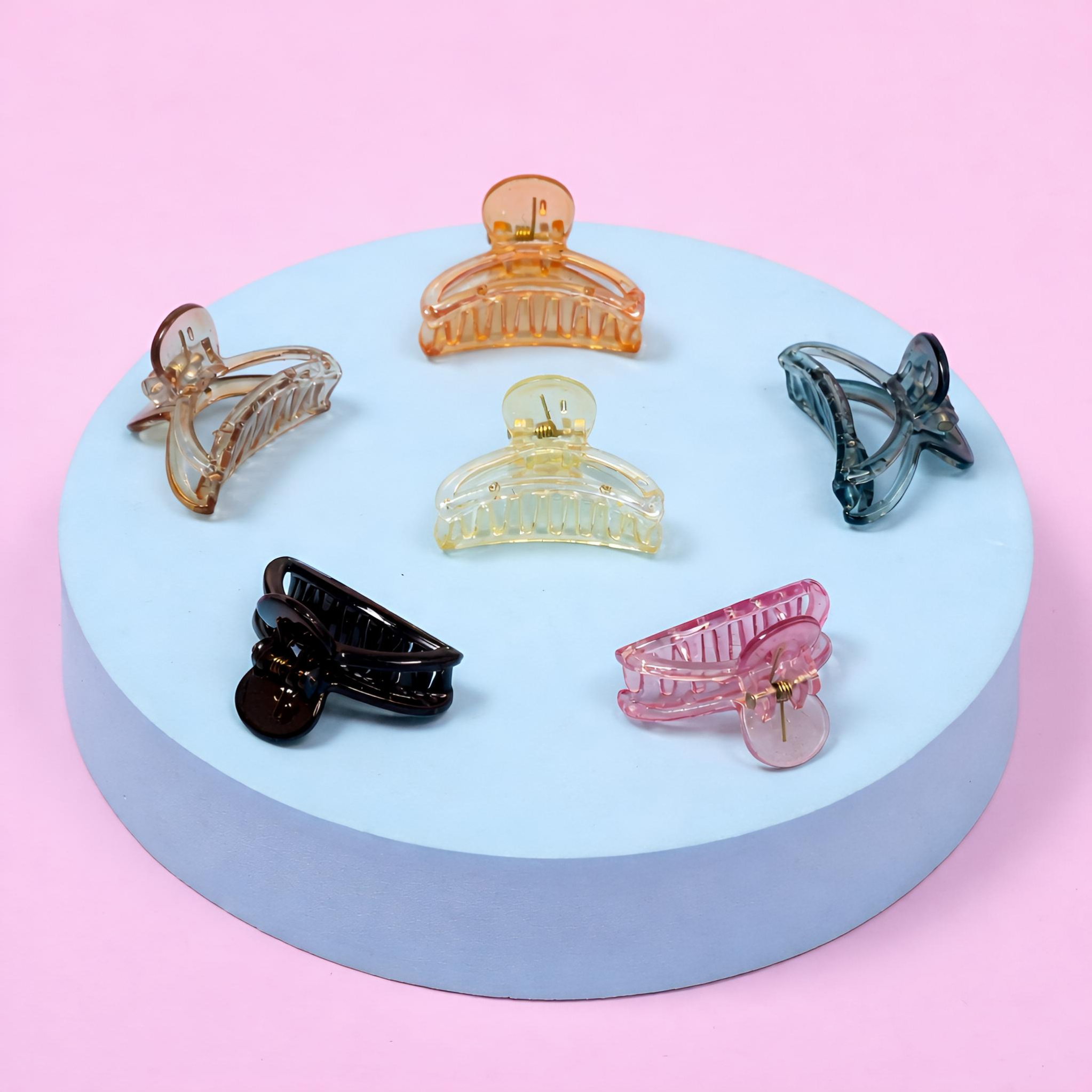 Mini Transparent Hair Claw Clip Set