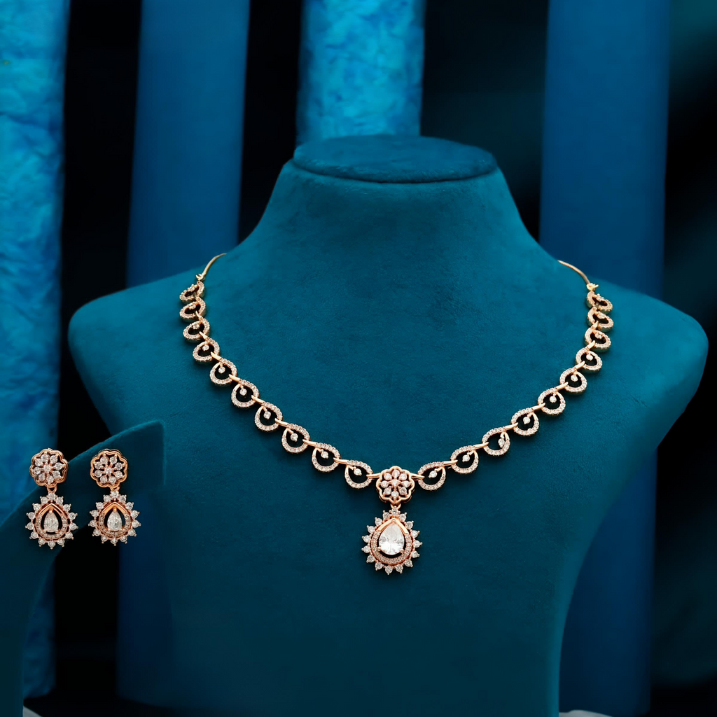 Rose Gold Necklace Set