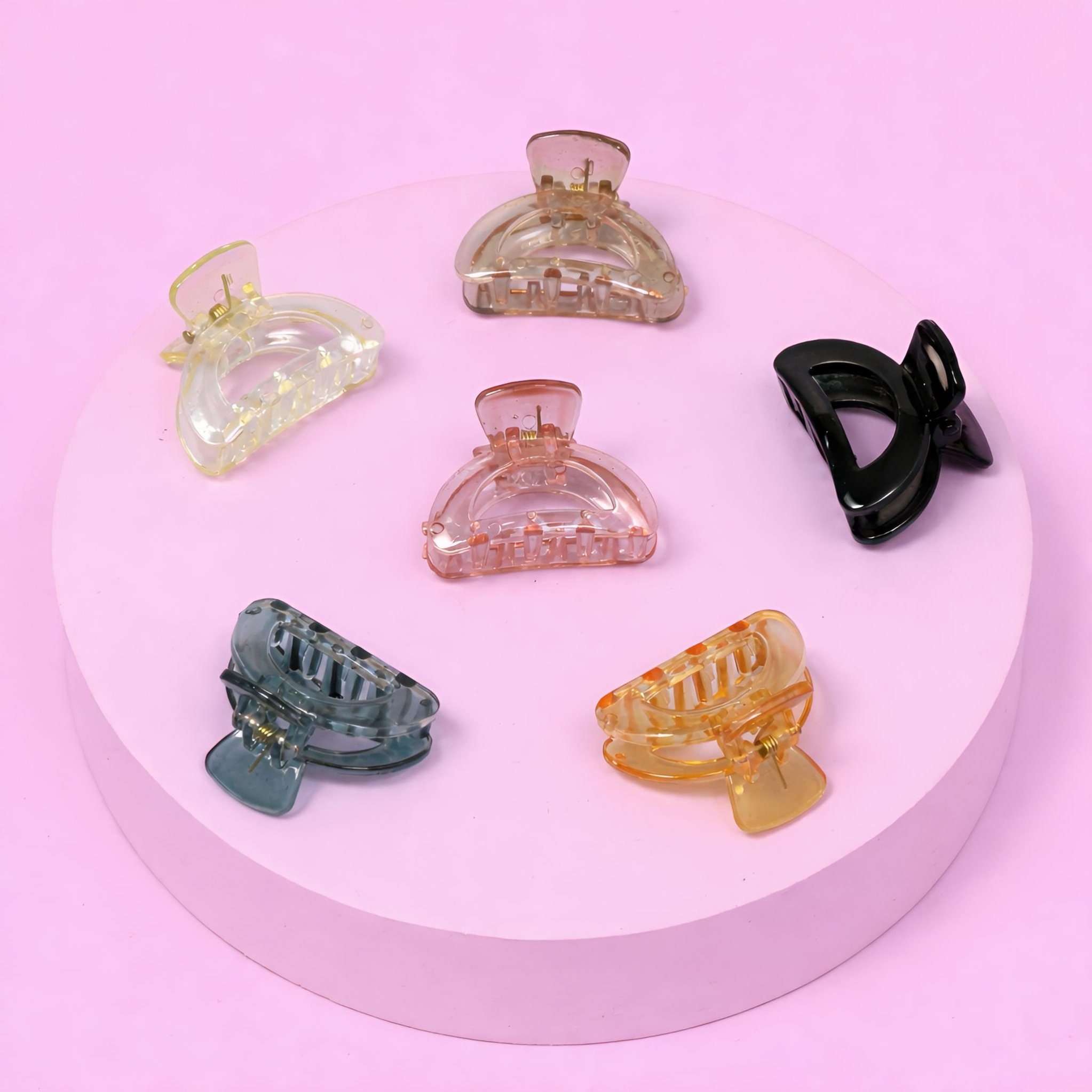 Mini Transparent Hair Claw Clip Set