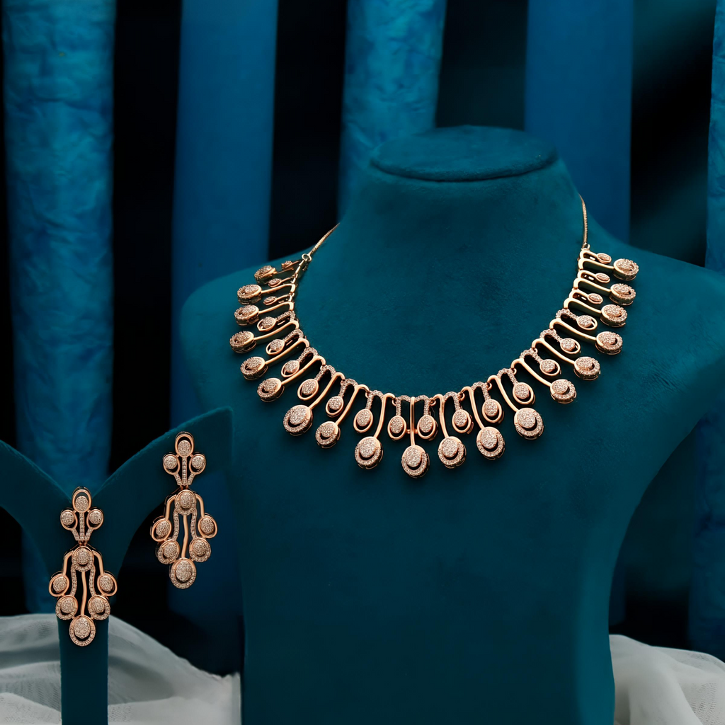 Rose Gold Necklace Set