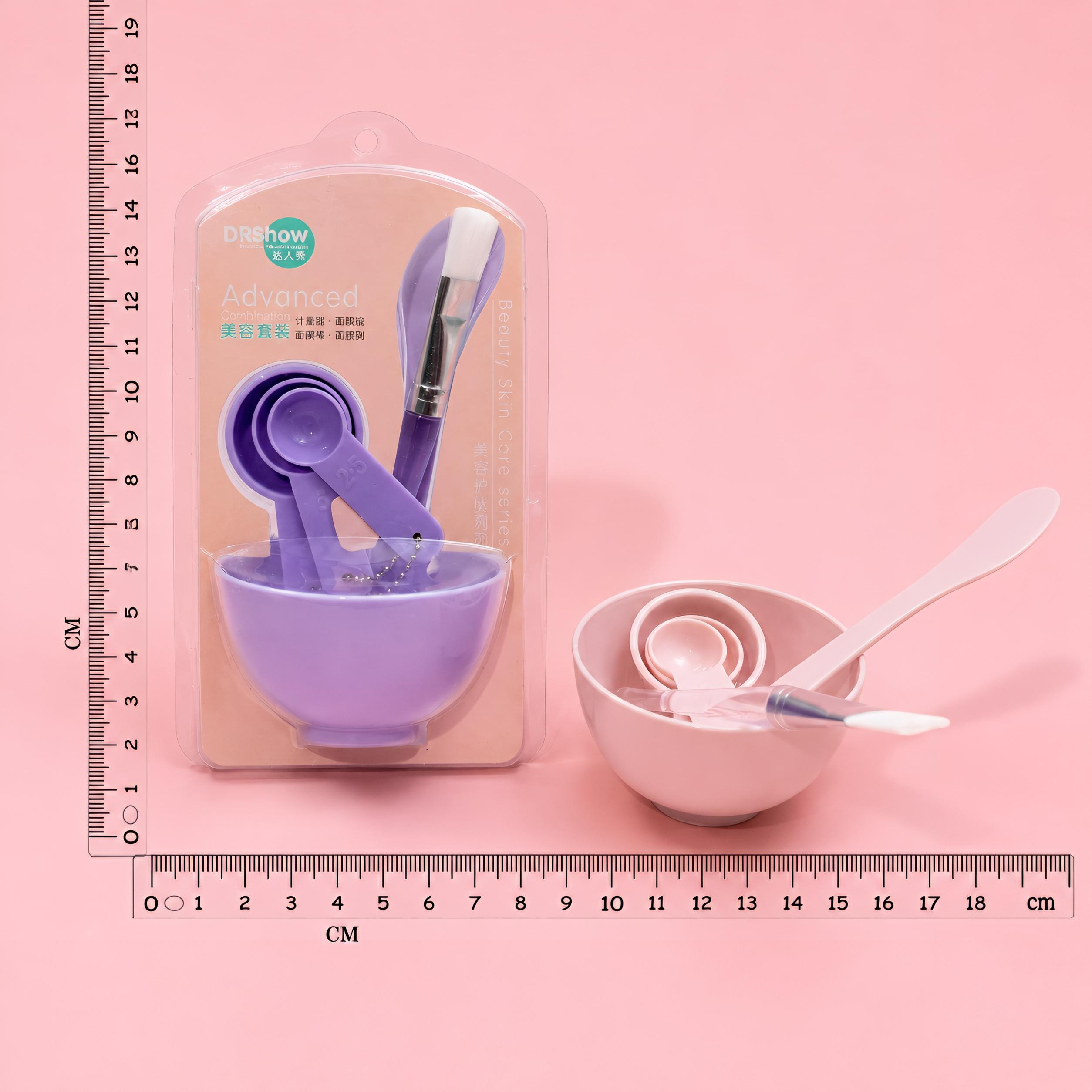Face Mask Mixing Tool with Spoon and Brush (12 Sets)