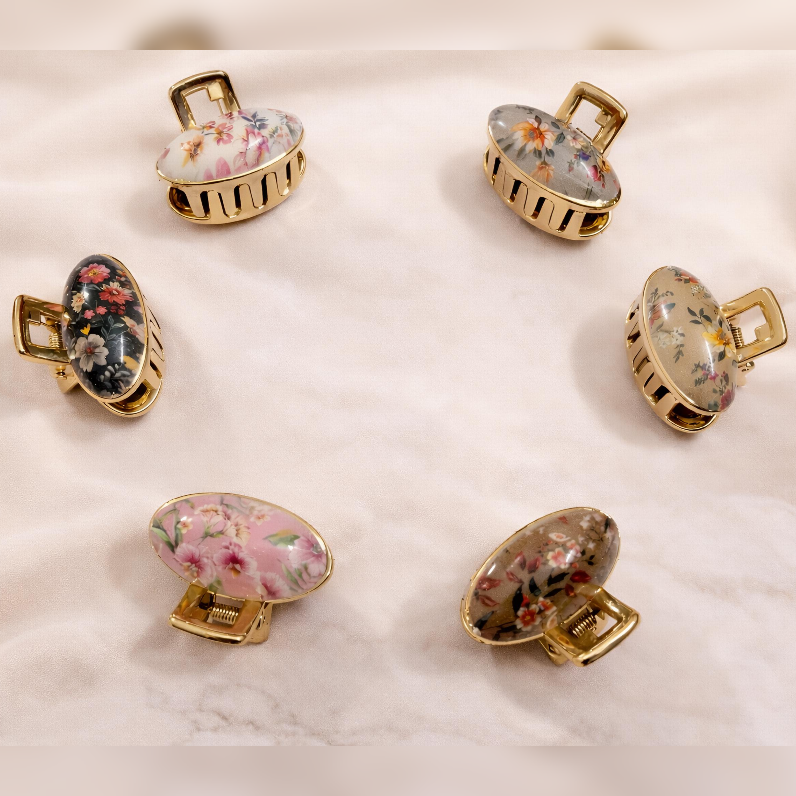 Metallic Hair Claw Clips