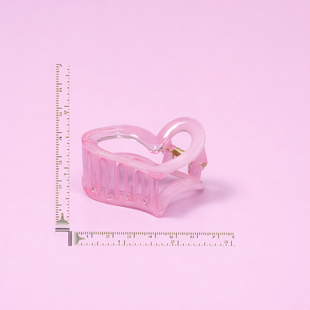 Heart Frame Acrylic Hair Claw Clip