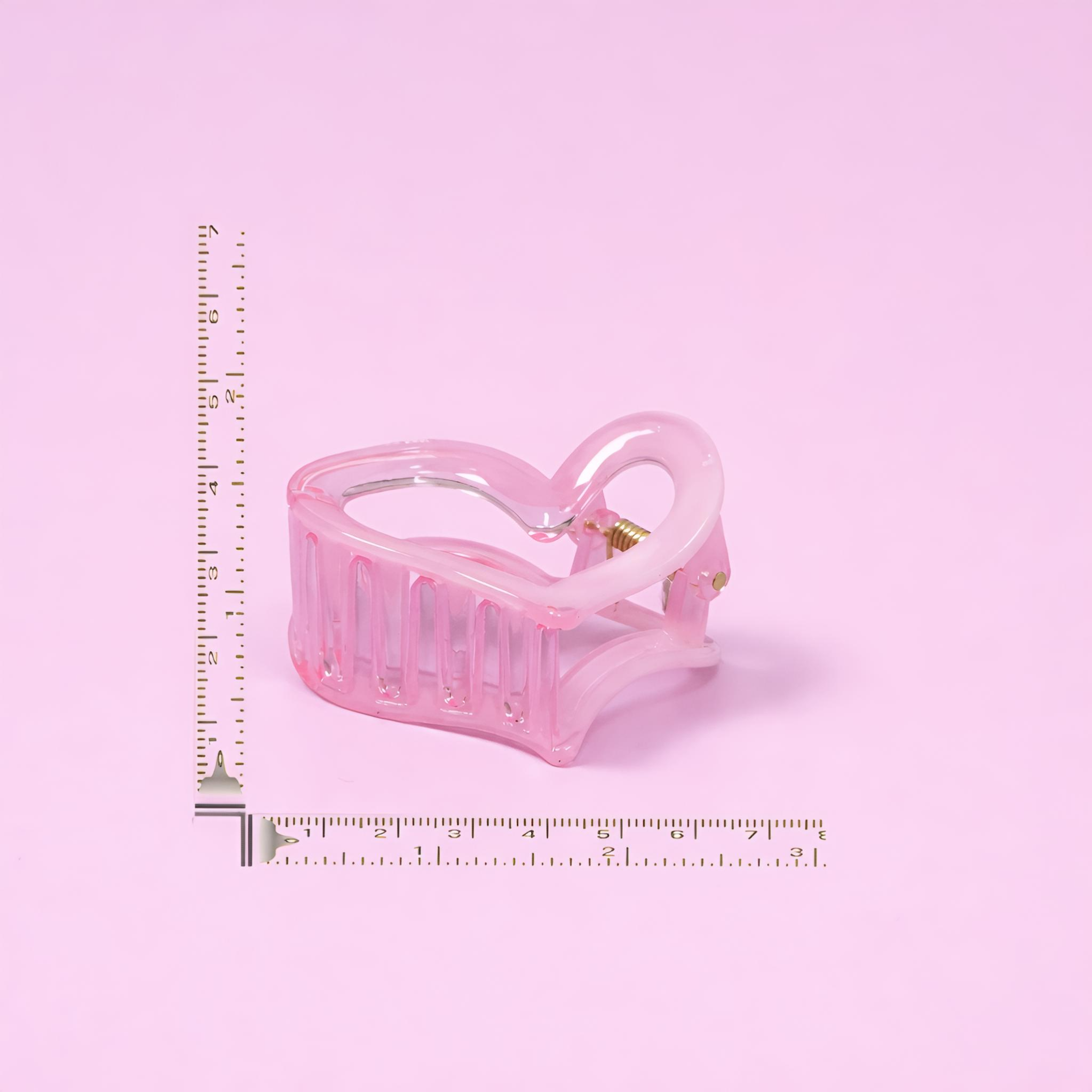 Heart Frame Acrylic Hair Claw Clip