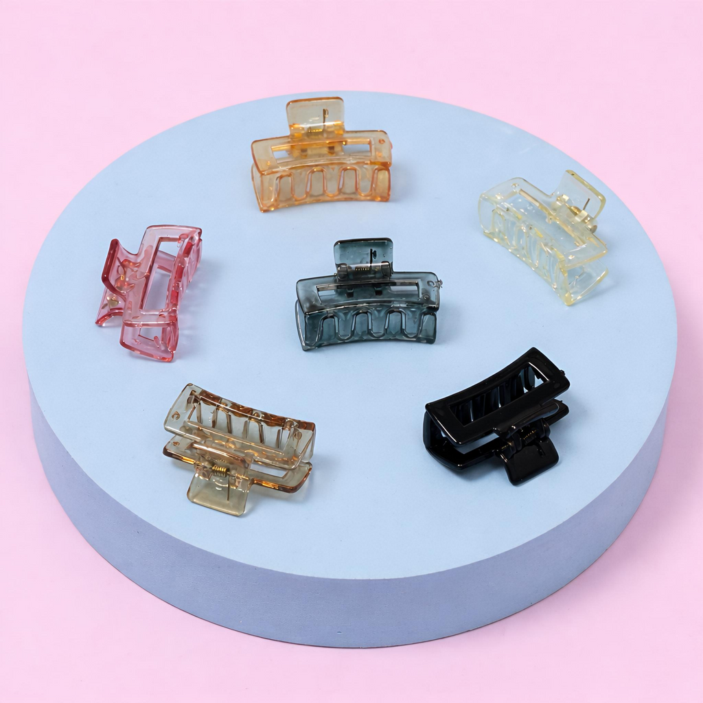 Mini Transparent Hair Claw Clip Set