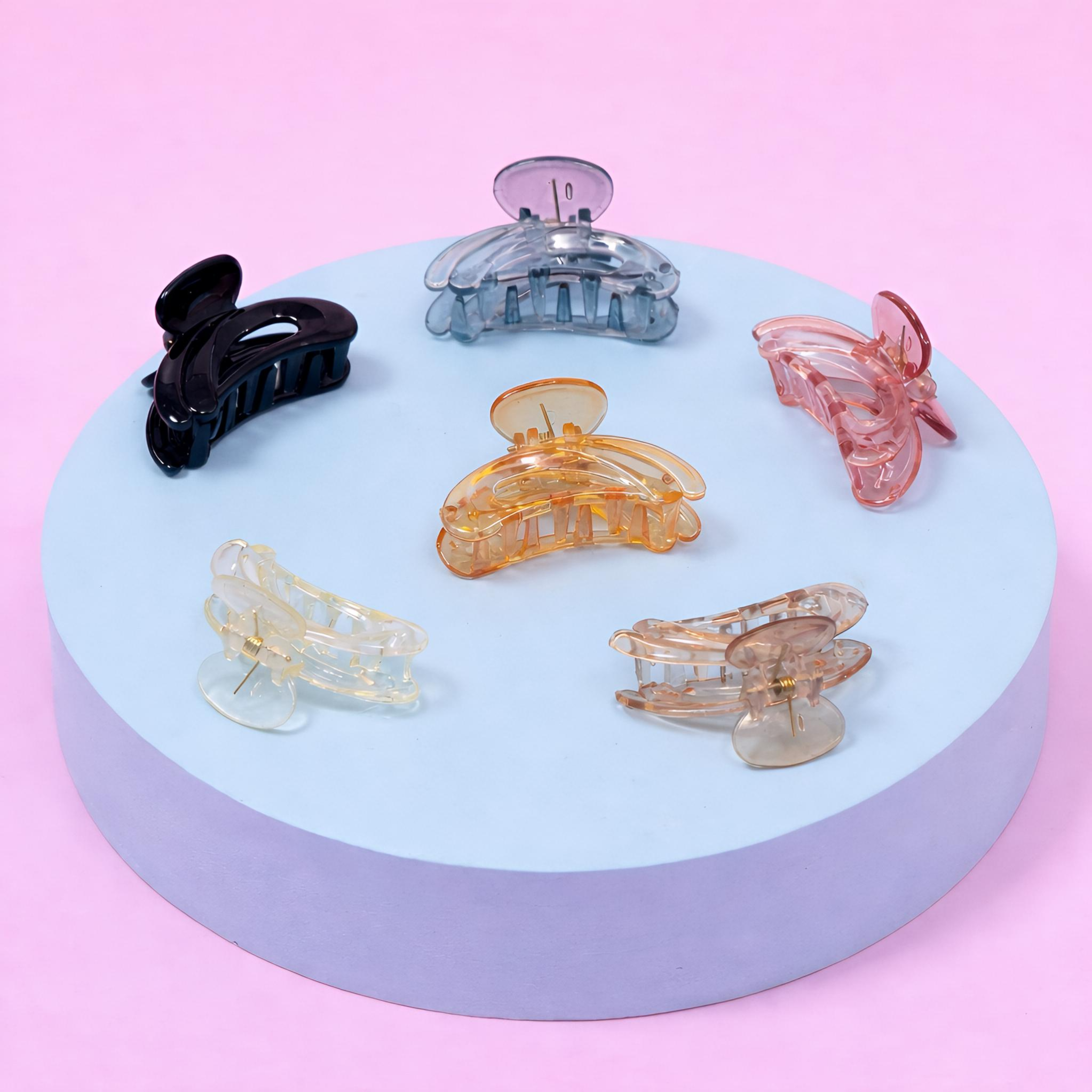 Mini Transparent Hair Claw Clip Set
