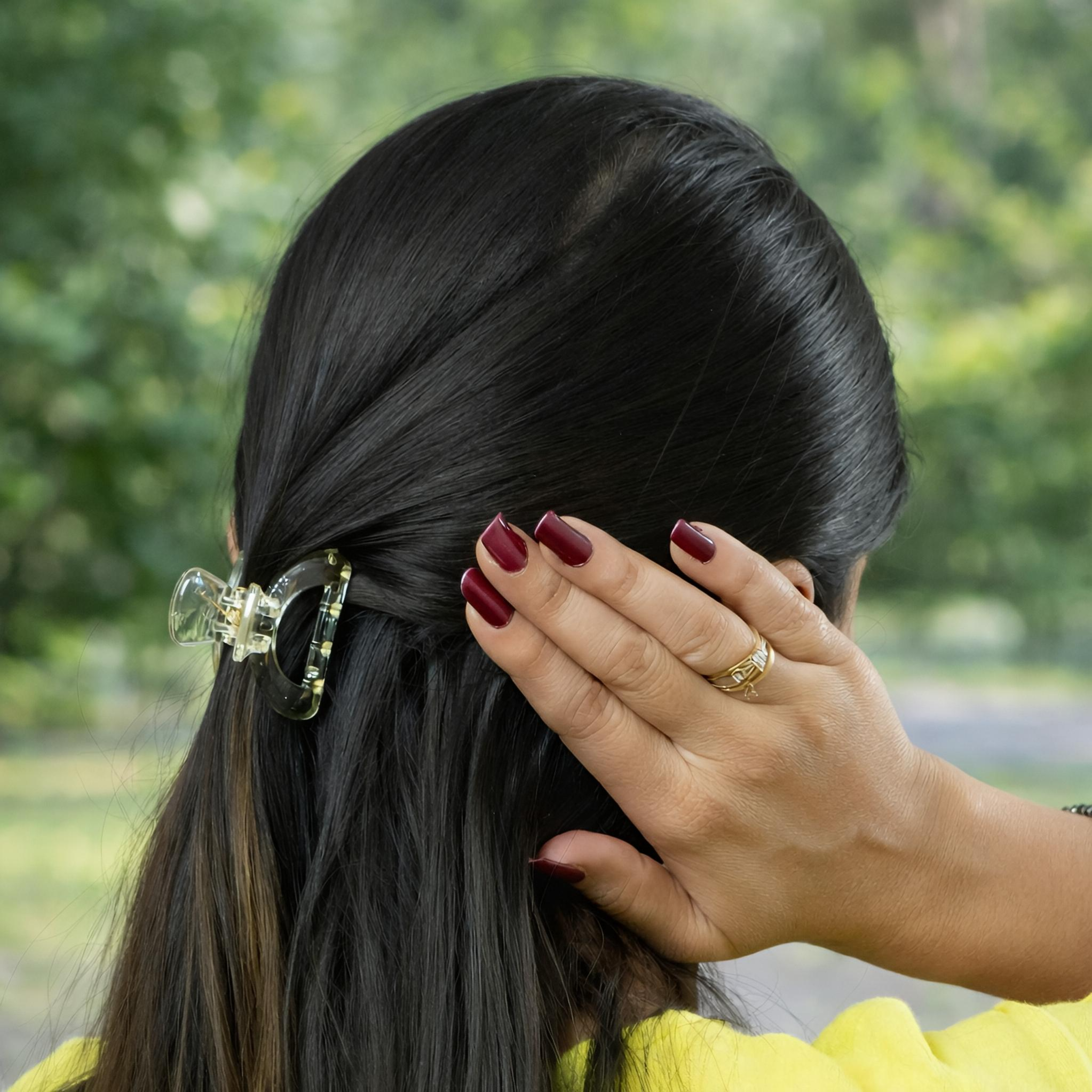 Mini Transparent Hair Claw Clip Set