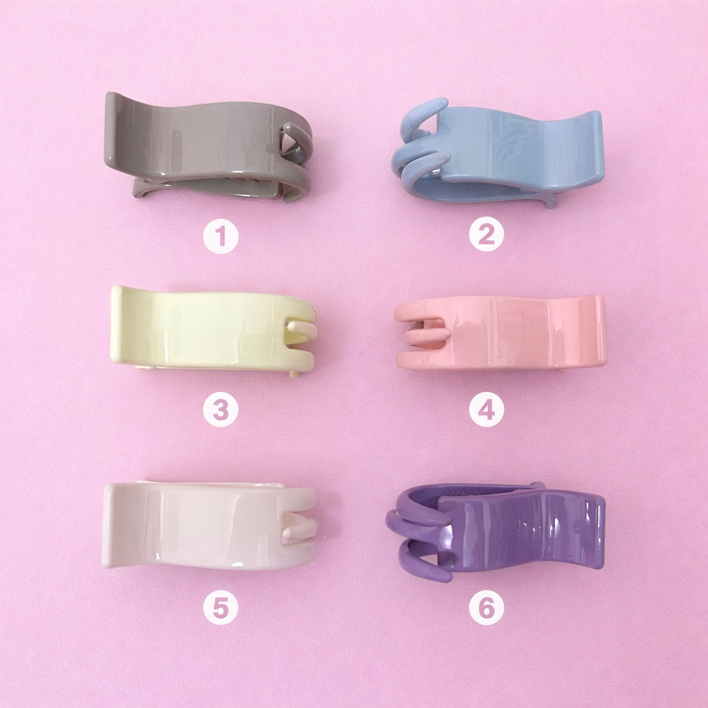 Pastel Glossy Mini Claw Clips