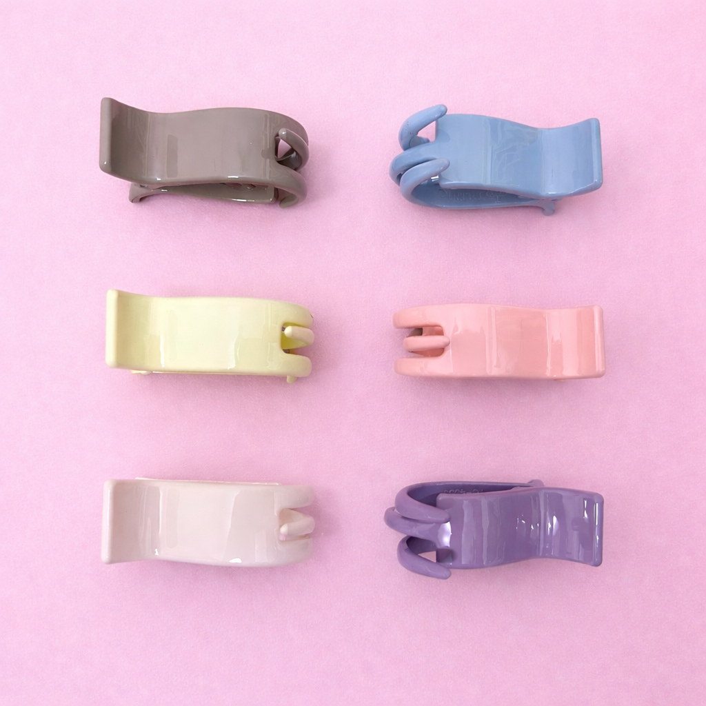 Pastel Glossy Mini Claw Clips