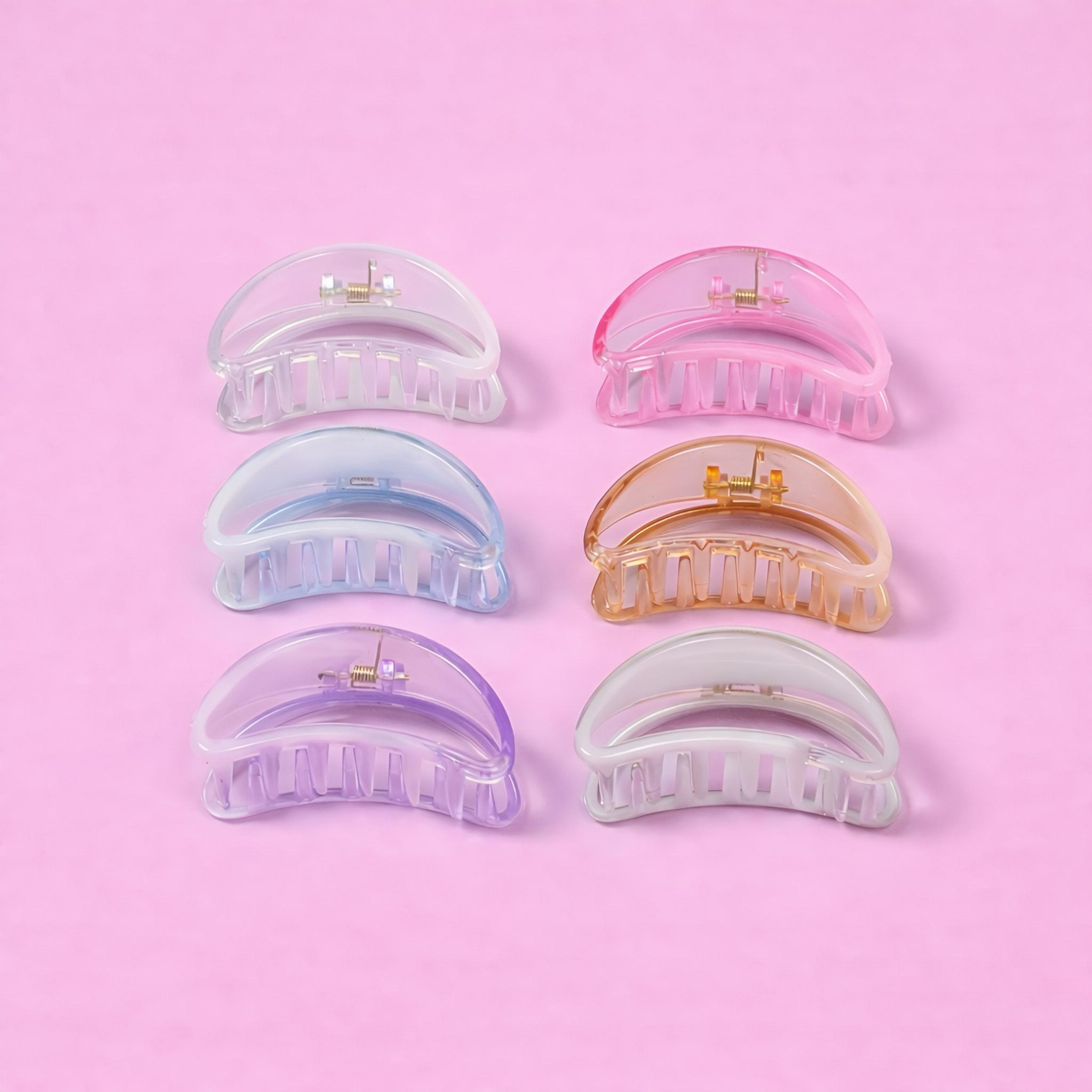 Glossy Crescent Curve Hair Claw Clip