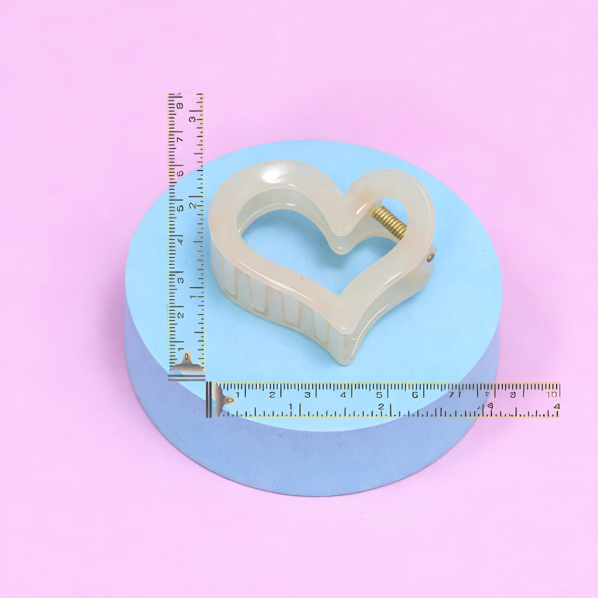 Heart Shape Acrylic Hair Claw Clip