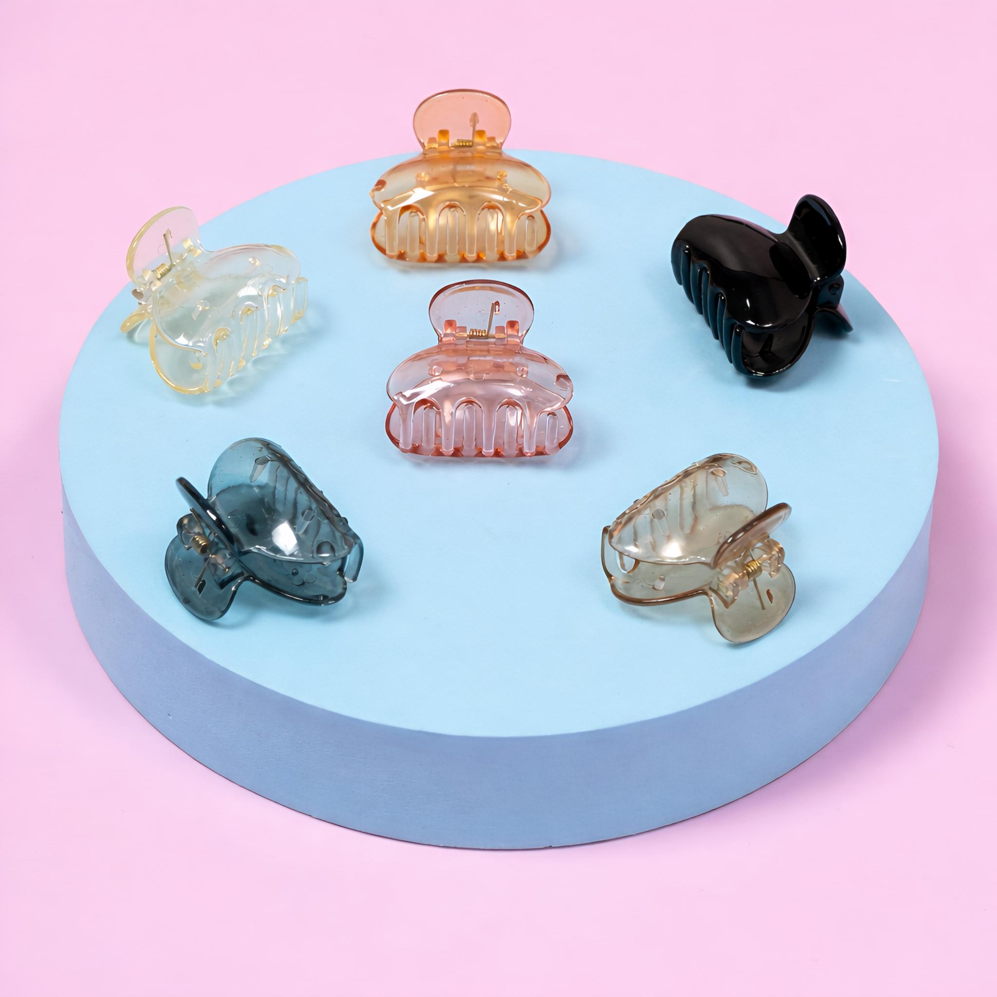 Mini Transparent Hair Claw Clip Set